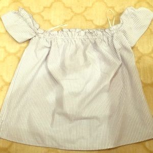 Pixley brand striped off the shoulder top